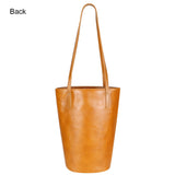 Royal Bagger Simple Shoulder Underarm Bags, Genuine Leather Versatile Casual Bucket Bag, Commuting Women's Handbag 1694