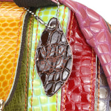 Royal Bagger Simple Backpack, Large Capacity Color Stitching Plaid Shoulder Bags, Genuine Leather Handbag for Women 1795